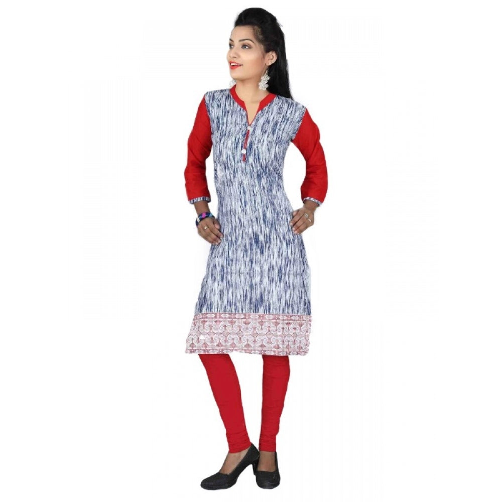 Generic Women's Cotton Kurtis (Red, S) - Noble Nook