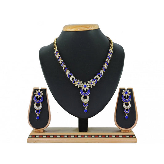 Generic Women's Alloy Necklace set (Blue) - Noble Nook