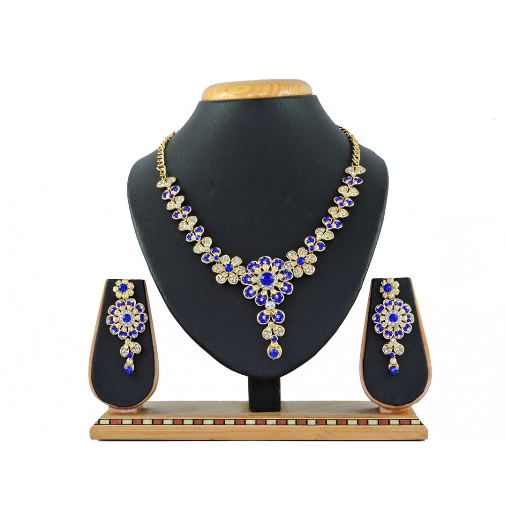 Generic Women's Alloy Necklace set (Blue) - Noble Nook