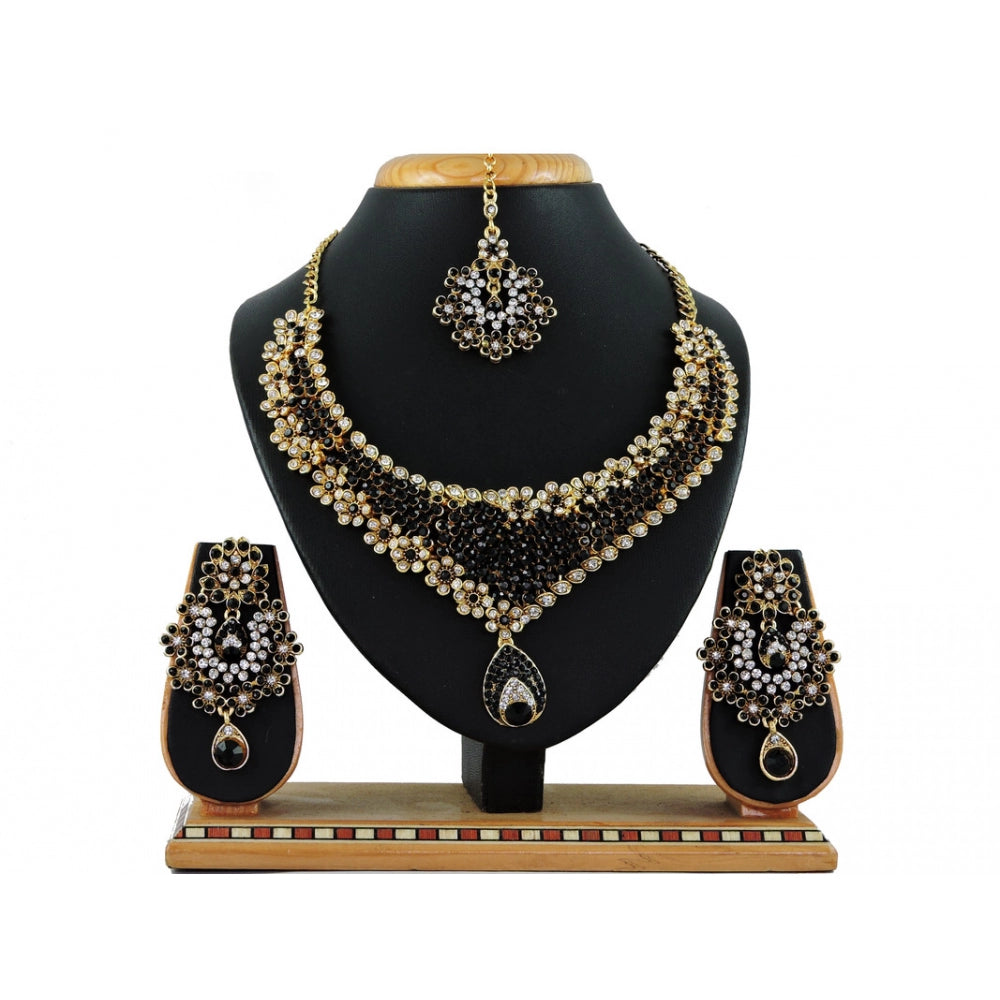 Generic Women's Alloy Necklace set (Black) - Noble Nook