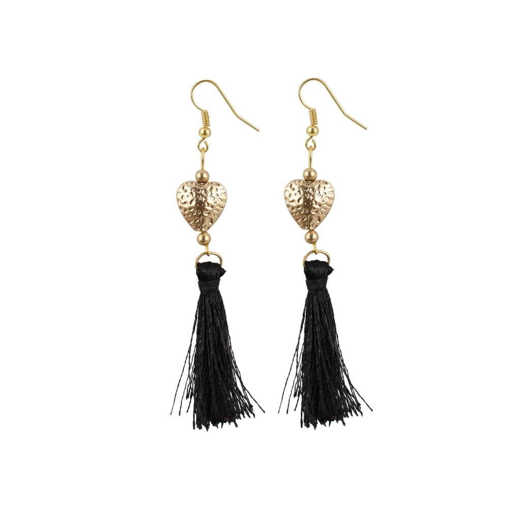 Generic Women's Alloy Hook Dangler Hanging Tassel Fashion Earrings-Multicolour - Noble Nook