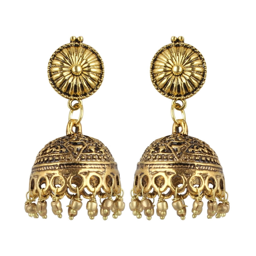 Generic Women's Gold Plated Jhumki Earrings-Gold - Noble Nook