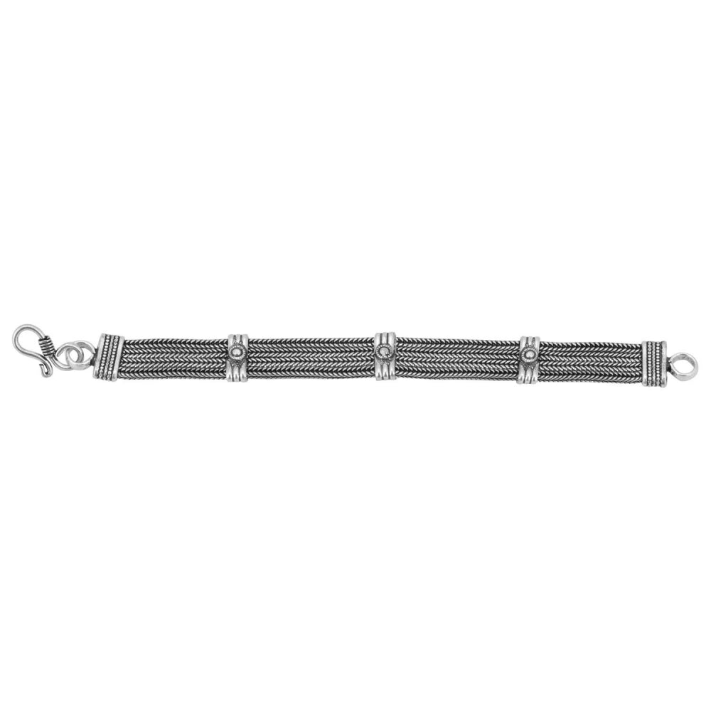 Generic Women's Oxidised Black Silver Silver Bracelet-Silver - Noble Nook