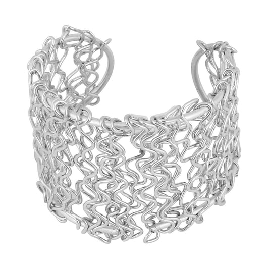 Generic Women's Contemporary Silver Kada Bracelet-Silver - Noble Nook