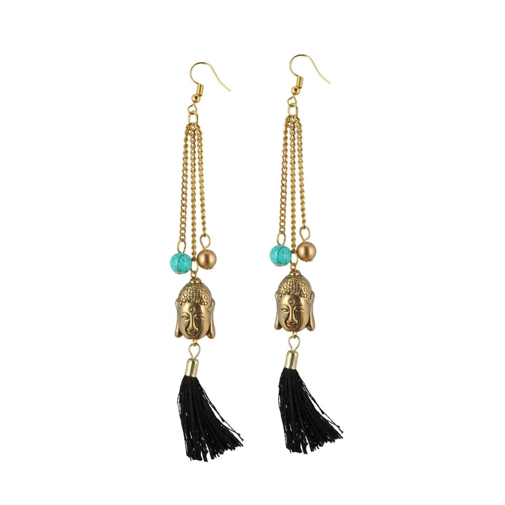 Generic Women's Golden Buddha Style Earrings-Gold - Noble Nook