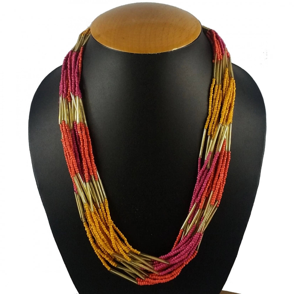 Designer Elegant Multi Layer Multi Color Beads Necklace - Noble Nook