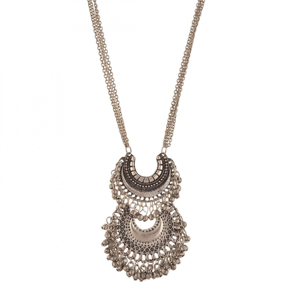 Afghani Tribal Antique Oxidised Silver Princess Necklace - Noble Nook