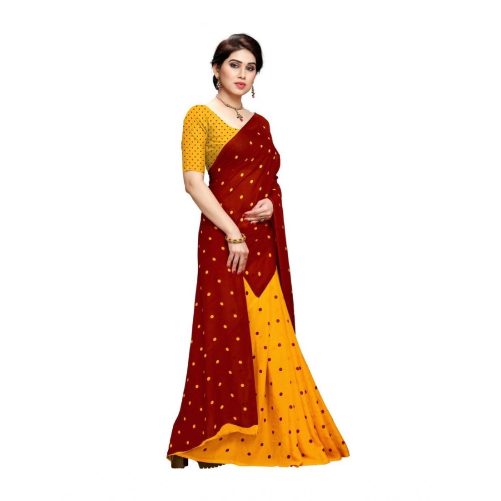 Generic Women's Georgette Saree(Red,5-6 Mtrs) - Noble Nook