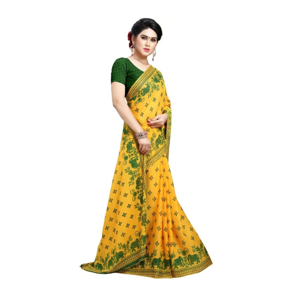 Generic Women's Georgette Saree(Green,5-6 Mtrs) - Noble Nook