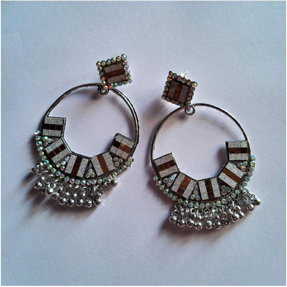 Generic Women's Gold &amp; Silver Color Oxidised Earrings - Noble Nook