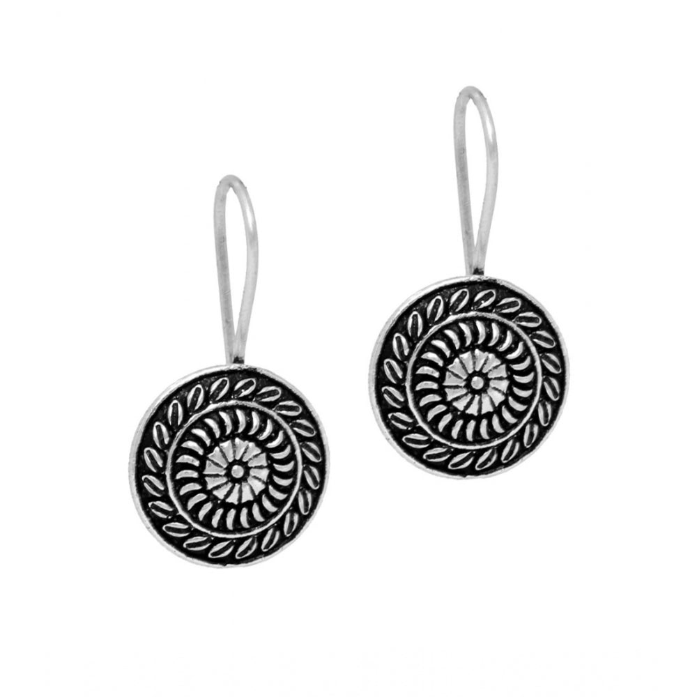 Generic Women's Indian Traditional Oxidised Stud Brass Earrings - Noble Nook