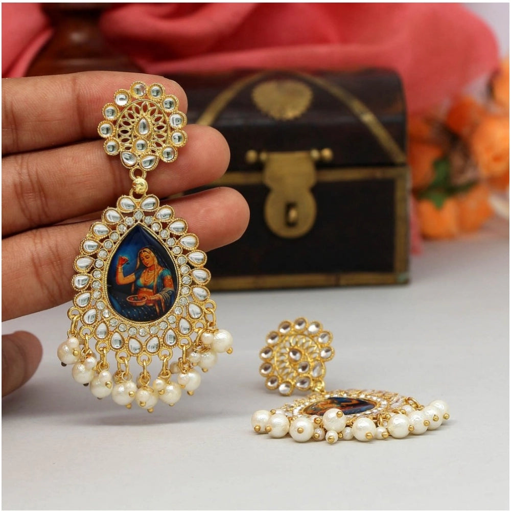 Generic Women's Multi Color Kundan Kundan Earrings - Noble Nook