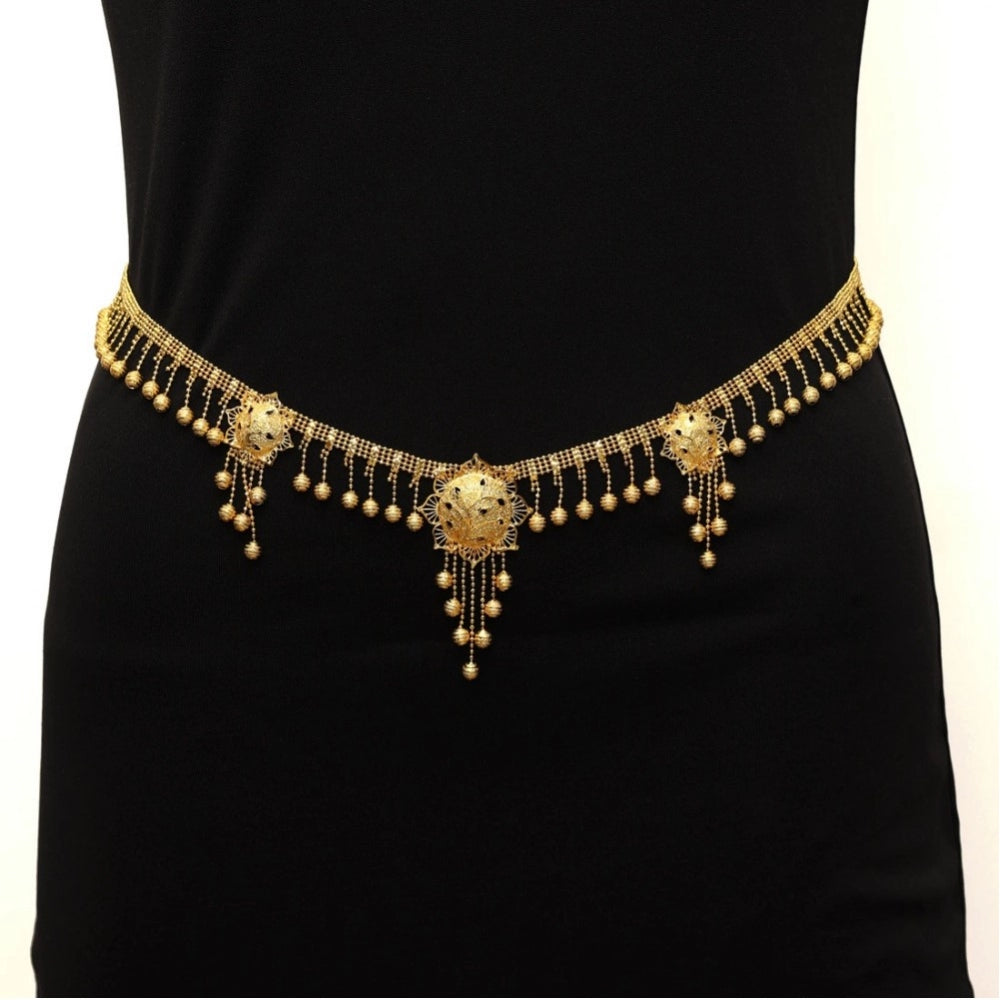 Generic Women's Gold Plated Kamarband Waist Belt For Women//Girls Adjustable Chain - Noble Nook