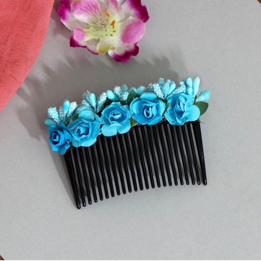 Generic Women's Firozi Color Hair Comb Pin - Noble Nook