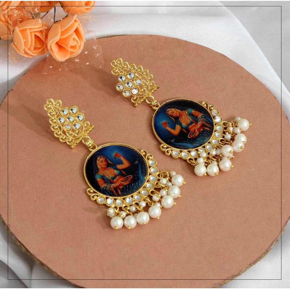 Generic Women's Multi Color Kundan Kundan Earrings - Noble Nook