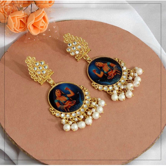 Generic Women's Multi Color Kundan Kundan Earrings - Noble Nook