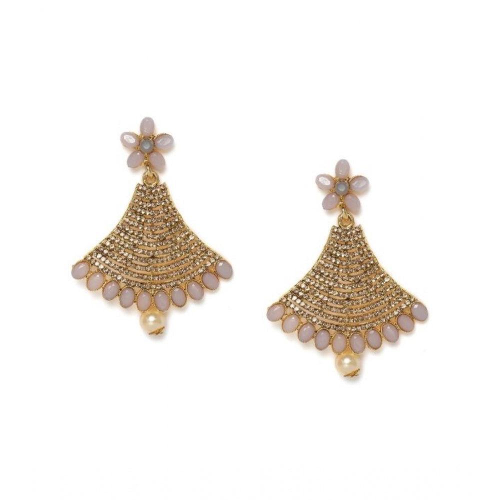 Generic Women's Rose Gold Plated Alloy Earrings (Gold) - Noble Nook